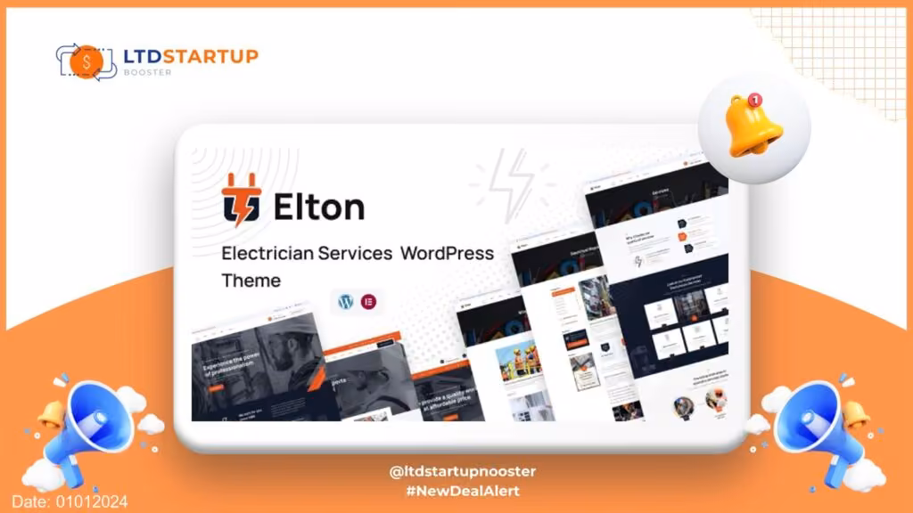 Elton - 전기 서비스 WordPress 테마 커버