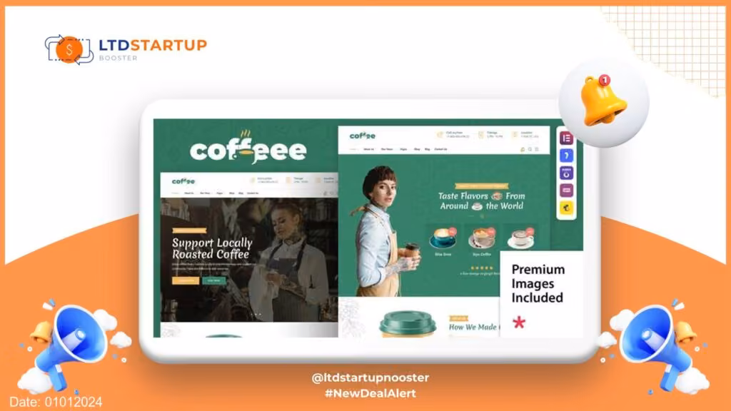 Caffè - Cafe & Coffee Shop WordPress tema copertura