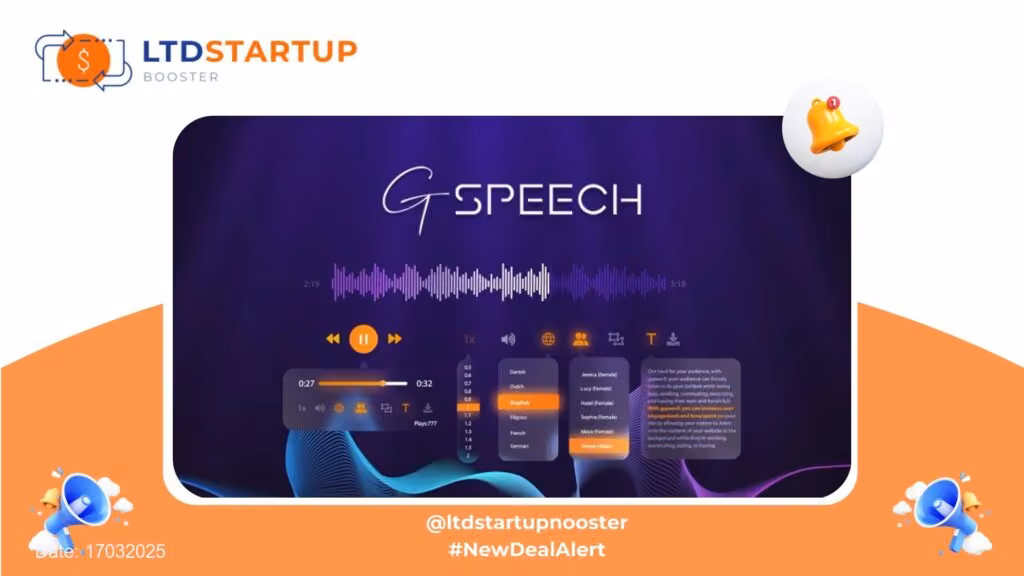 [New LTD] GSpeech - AI 음성 커버와 같은 모든 텍스트를 나타낸다