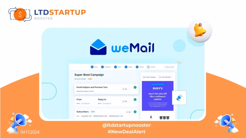 [नया लिमिटेड] wemail - वर्डप्रेस ईमेल विपणन जो स्केल कवर करता है