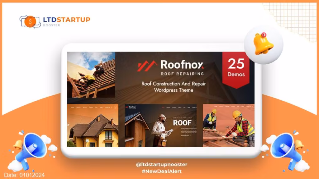 Roofnox - Roof Construction e riparazione WordPress copertura tema