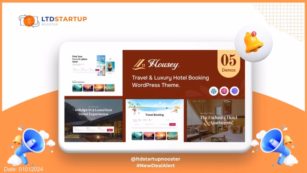 Housey - Resort & Hotel WordPress Theme cover