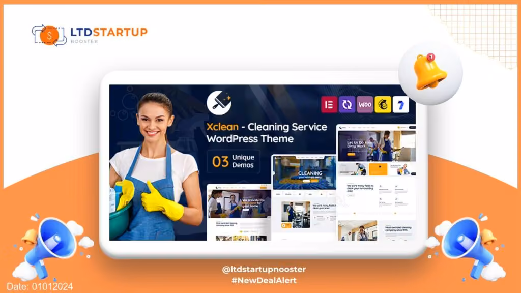 Xclean - Servizi di pulizia WordPress tema copertura
