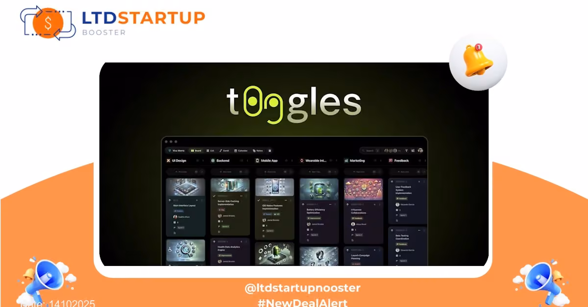 T0ggles उत्पादकता बैनर