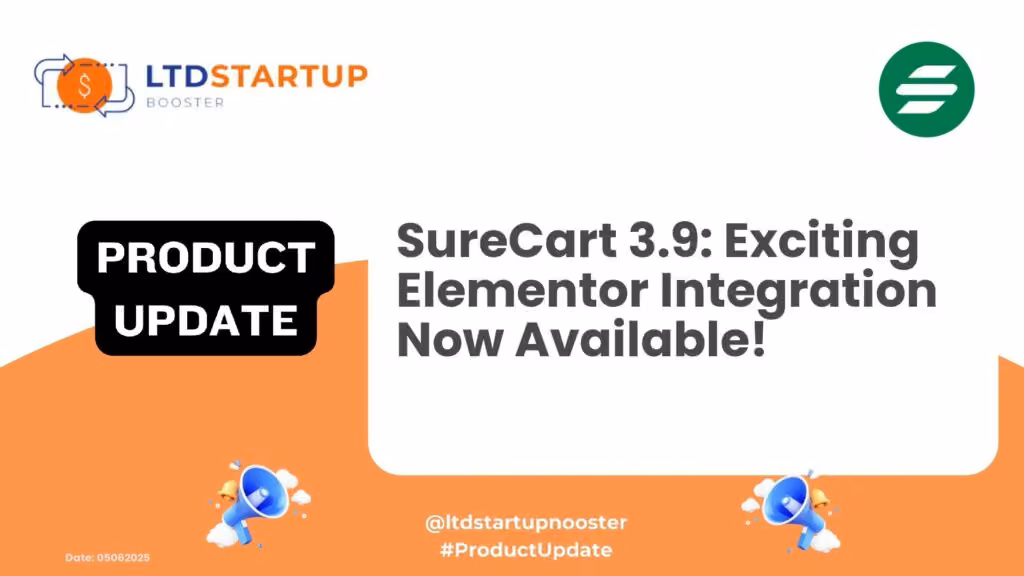 [Update from SureCart ] SureCart 3.9 - SureCart 3.9: Elementor Integration Live cover