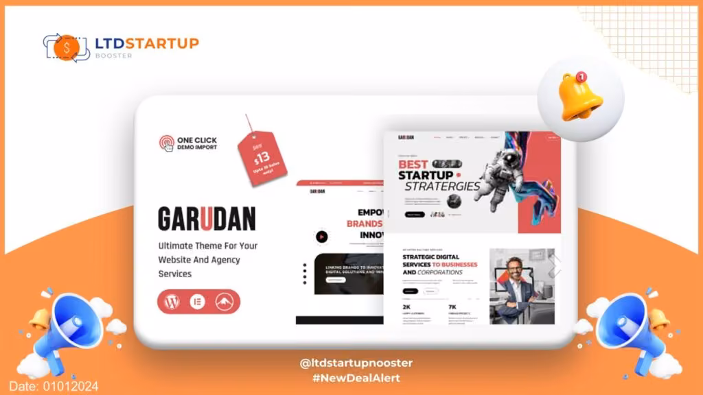 Garudan - Consulenza aziendale WordPress tema copertura