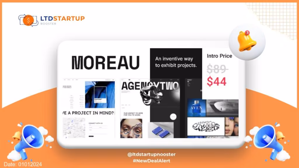 Moreau - Creative Portfolio WordPress copertina tema