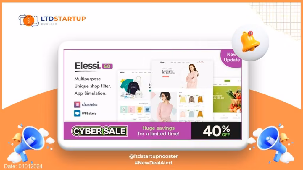 Elessi - WooCommerce AJAX couverture de thème WordPress