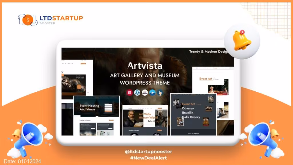 Artvista - Art Gallery & Museum WordPress copertina tema