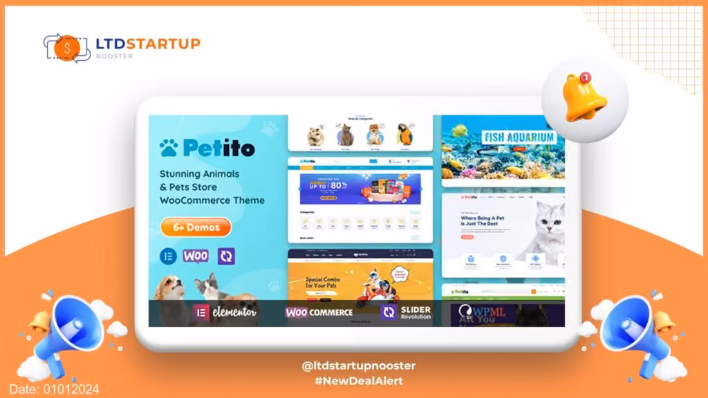 Petito - Animali e Animali domestici Negozio WooCommerce copertura tematica