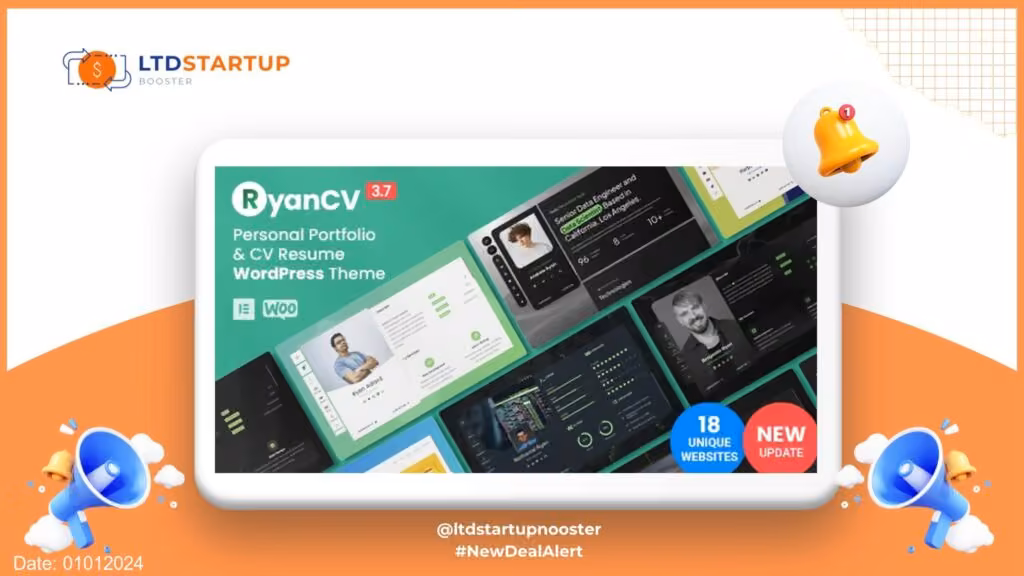 RyanCV - Personal Portfolio Riprendere la copertina di tema