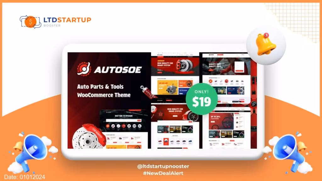 Autosoe - 자동차 부품 WooCommerce WordPress 테마 커버