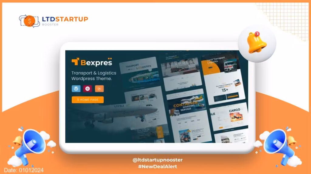 Bexpres - Transport & Logistics WordPress Theme cover