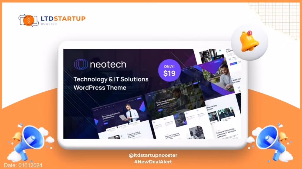 Neotech - प्रौद्योगिकी और आईटी समाधान वर्डप्रेस थीम कवर