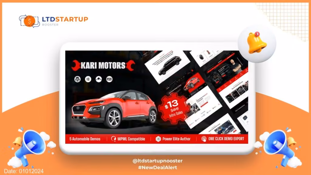 KariMotors - Riparazione auto & Servizio WordPress copertura tema