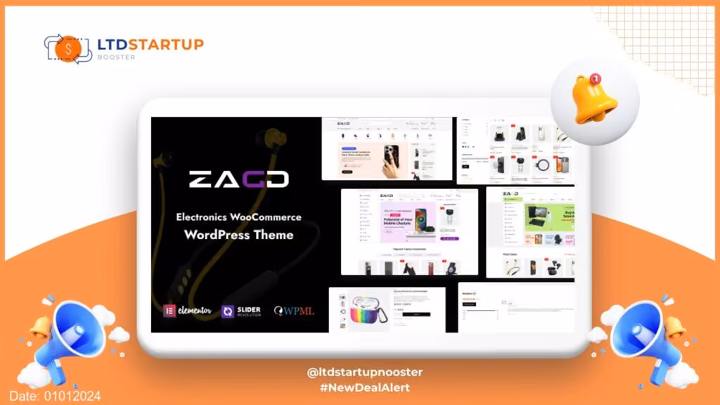 Zagg - Elettronica & Accessori WooCommerce WordPress copertura tema