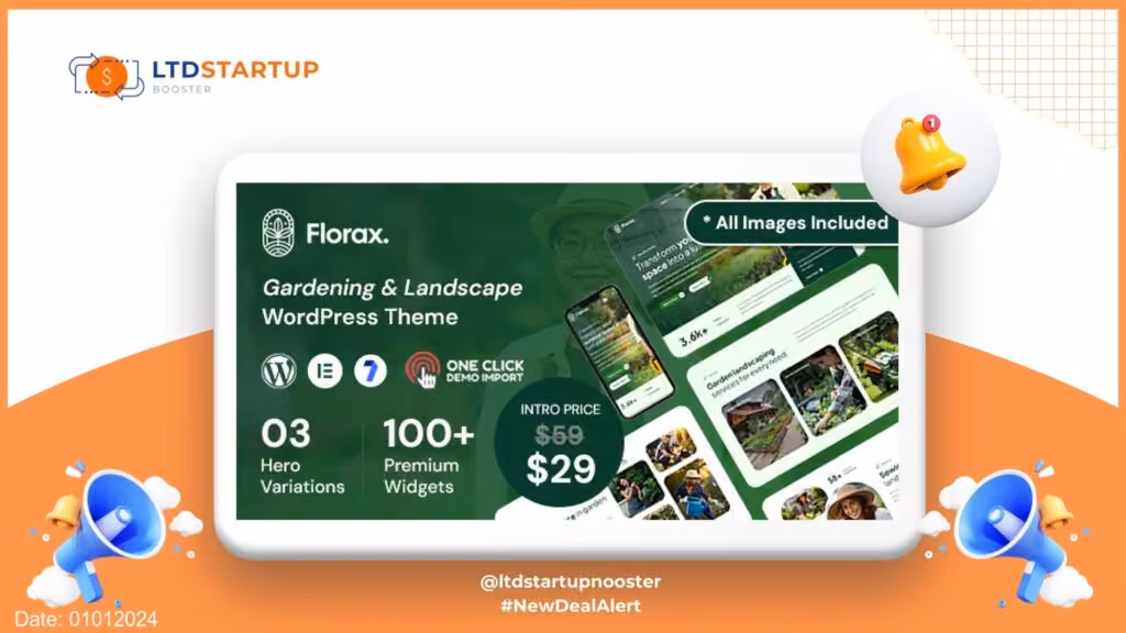 Florax - Giardinaggio e Paesaggio WordPress tema copertura