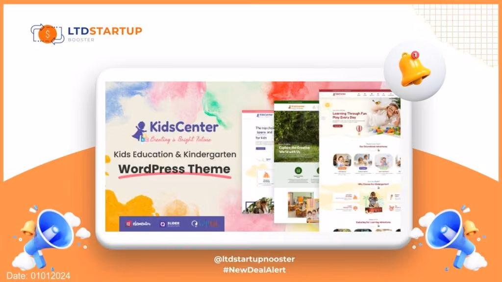 KidsCenter - Kindergarten ve Kid Care Education WordPress Theme cover