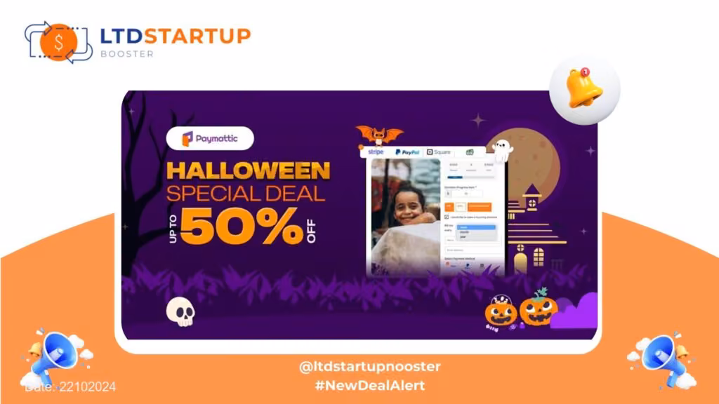 [Paymattic Halloween Special Discount] Sblocca fino a 50% off on Paymattic's Halloween affare speciale. copertina