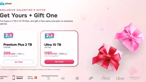pCloud Exclusive Valentine's Offer 2024 - Get Yours + Hediye One