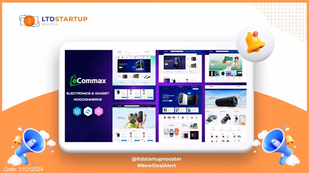 Ecommax - Elettronica & Gadget WooCommerce WordPress copertura tema