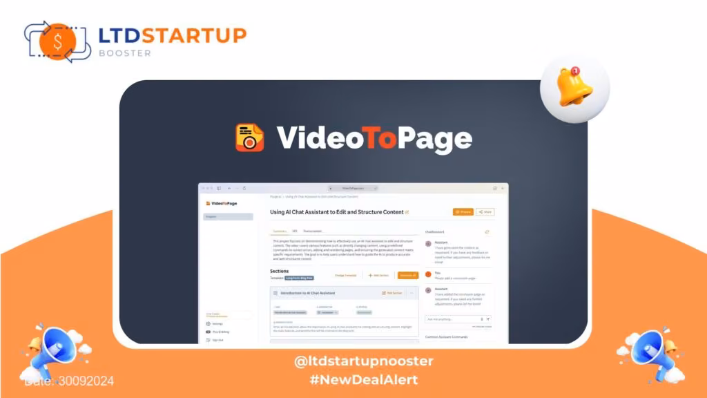 [New LTD] VideoToPage - Trasformare video e audio in copertina di contenuti di testo