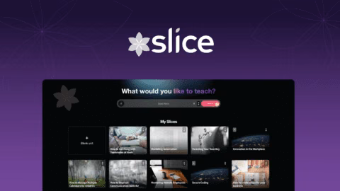 Slice Knowledge panolarının görüntü modülü ve seçenekleri: "Screenshot of Slice Knowledge dashboard UI show modülü ve içerik oluşturma araçları."