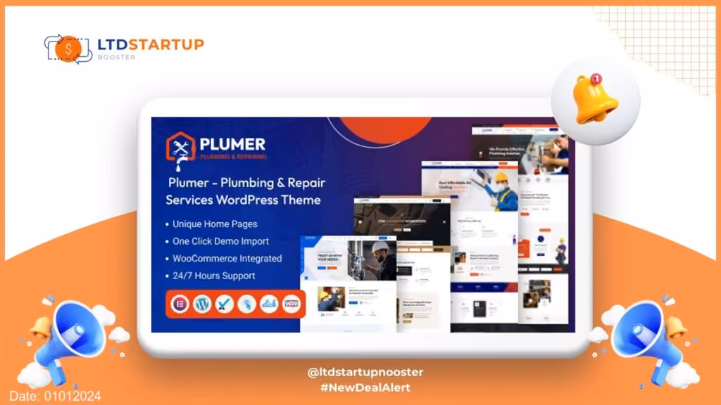 Plumer - Plumbing & Repair Services WordPress Theme cover