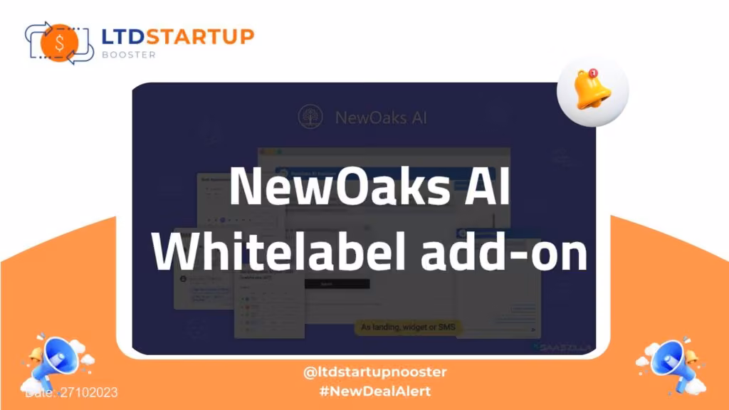 [New Lifetime Deal] NewOaks AI's Whitelabel SaaS-like Addon Lifetime Deal - NewOaks AI Whitelabel Addon Lifetime Deal cover