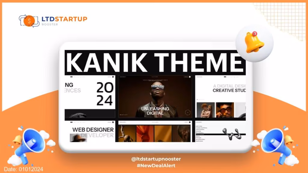 Kanik - Minimal Digital Agency WordPress copertura tema