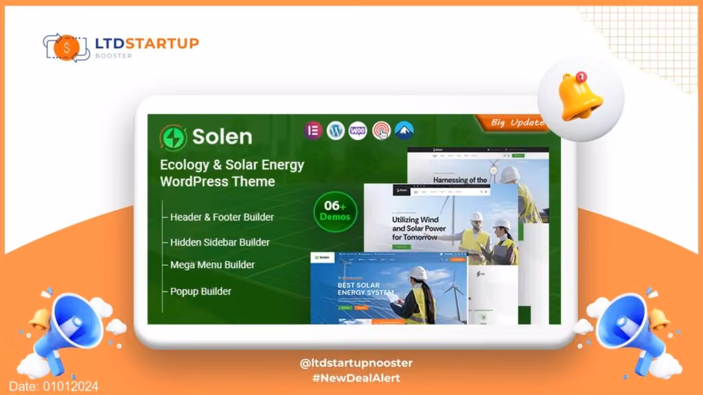 Solen - Ecologia & Solar Energy WordPress copertura tematica